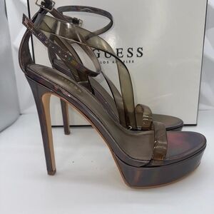 GUESS Casilda Platform Women's Strappy Iridicsent Heels